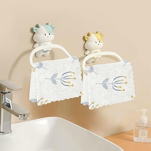 Miniatura 6 de Juego de 6 toallas de microfibra de secado rápido con estampado floral de calidad para horno de baño