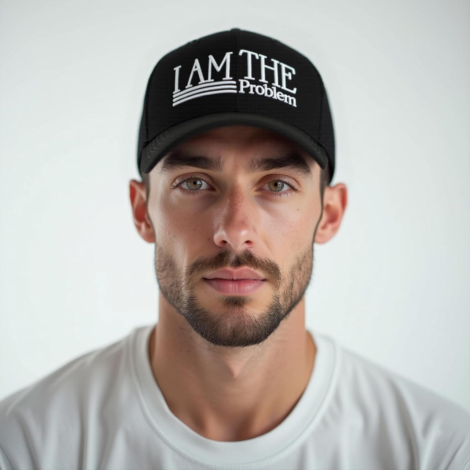 I Am The Problem Funny Saying Hat, Cotton Embroidered Trucker Hat, Premium Adjustable Snapback - Image 5
