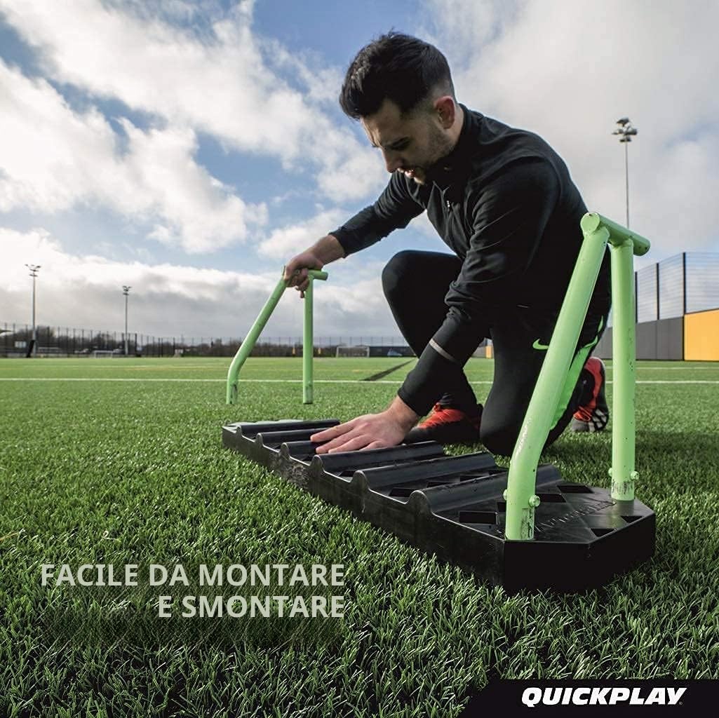 QUICKPLAY Stazione di replay | La scheda professionale di rimbalzo del calcio presenta una doppia trama e un angolo regolabile…