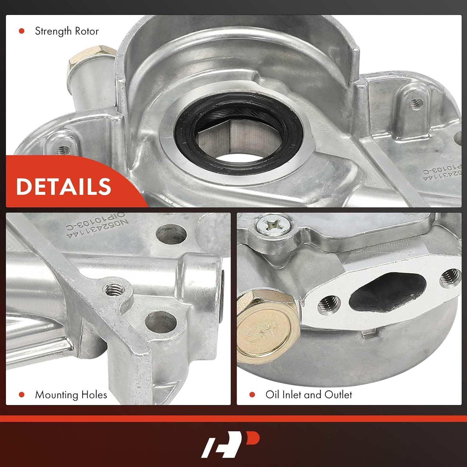 A-Premium Engine Oil Pump for 1.8L 2.0L - Compatible with Nissan 200SX 1984-1988, Stanza 1982-1989, Replace# 15010D0101, 15010D0103