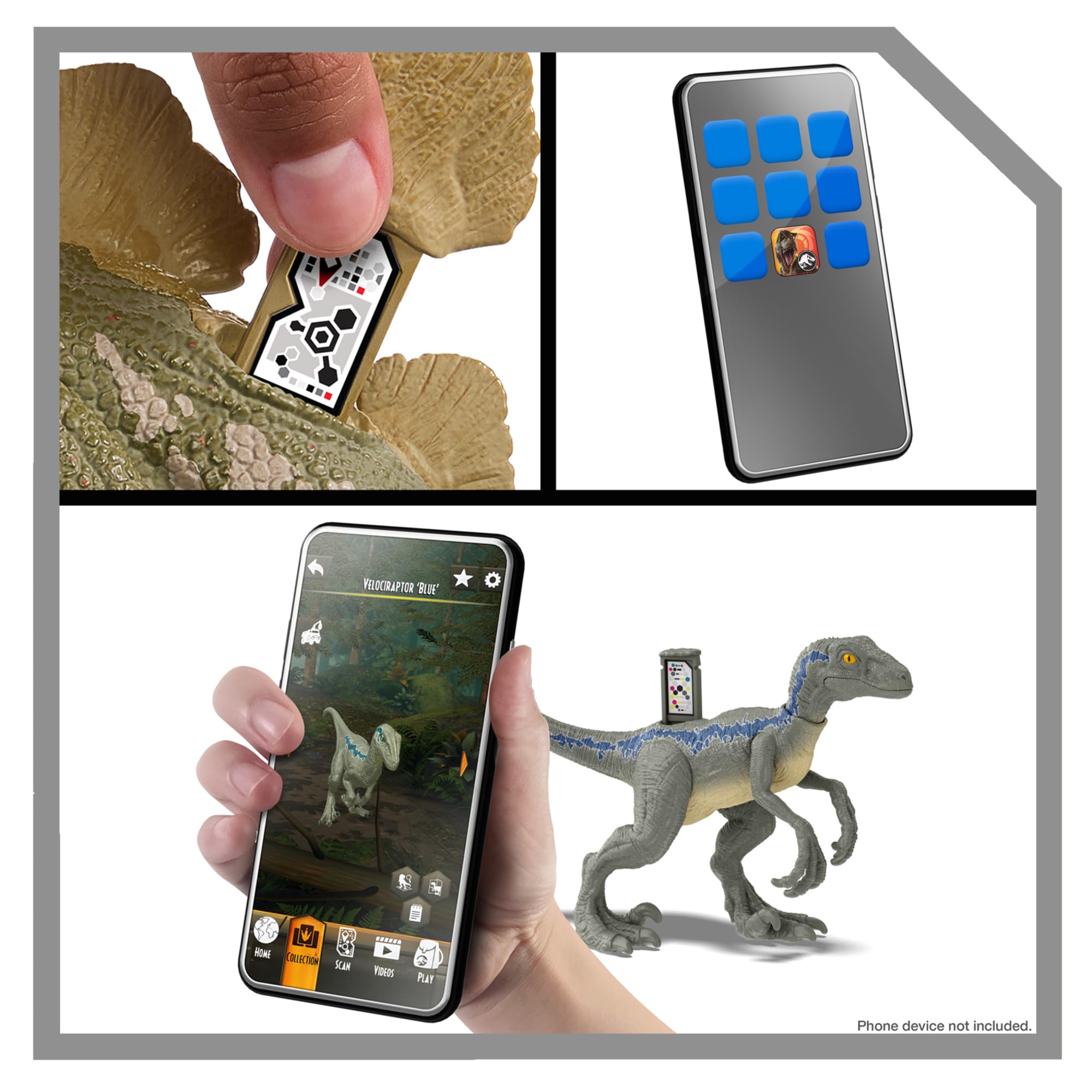Mattel Jurassic World Groźny Ryk Ekryksinatozaur Figurka dinozaura z rykiem i funkcją ataku, do ustawiania w różnych pozach, zabawa realna i wirtualna HTK70