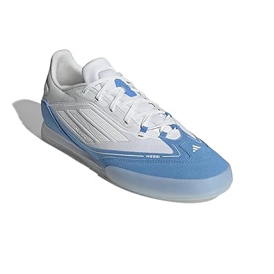 adidas F50 Freestyle 24 Messi Indoor Soccer Cleats Soccer Shoes White/Gold Metallic/Blue Burst