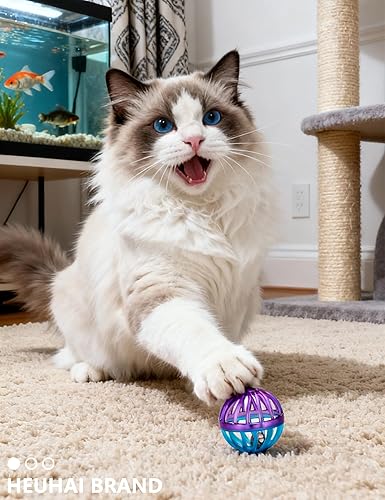 Miniatura 5 de Juego de 26 juguetes para gatos y gatitos (1.5 a 2.1 pulgadas, paquete económico de juguetes para gatos)