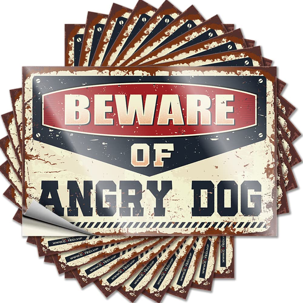 Tattoo Custom Vinyl Decals, Music Decor Waterproof Hat Stickers for Water Bottle | Beware of Angry Dog Perfect for Western Laptop Decor(6X9CM)
