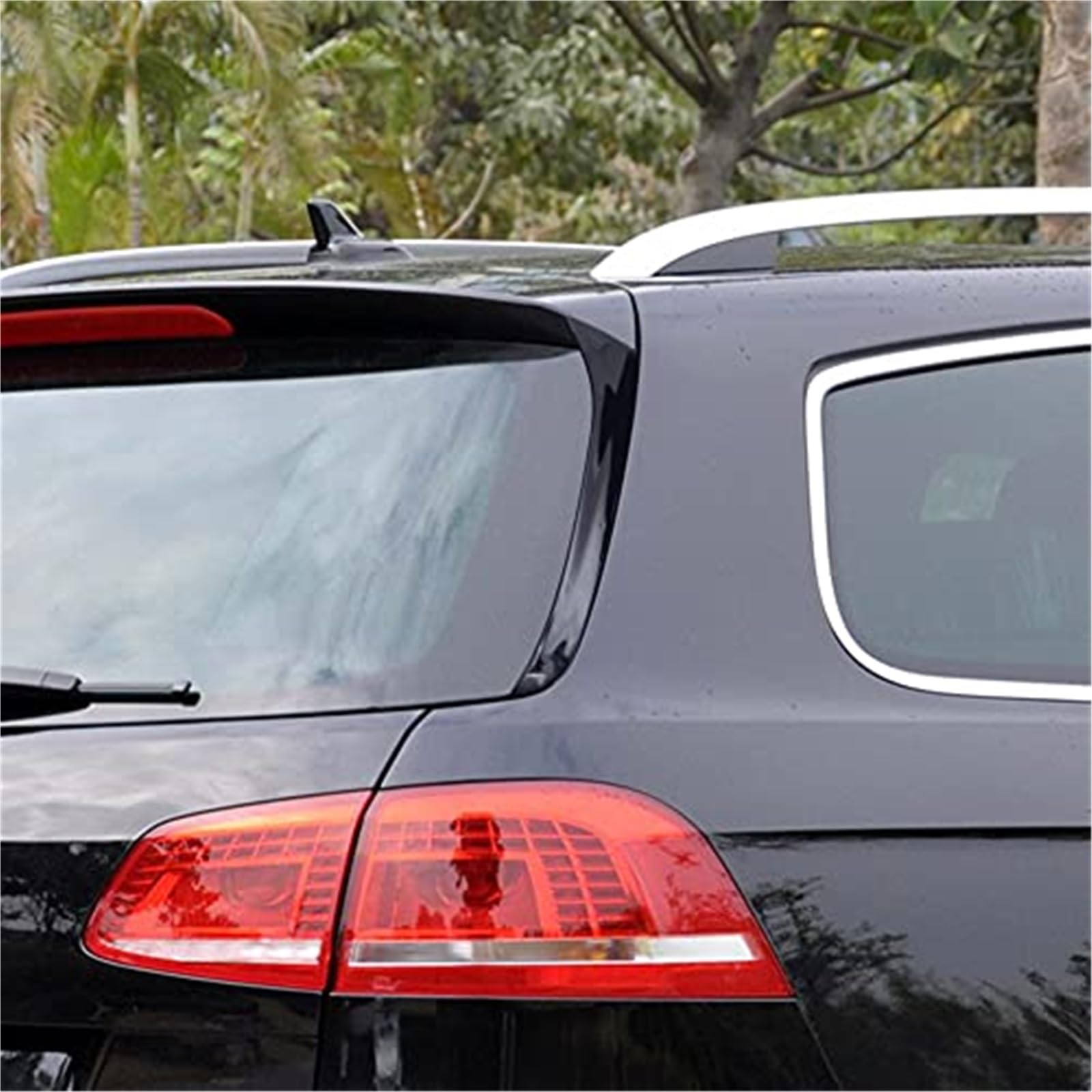 1 para błyszcząca czarna tylna szyba spojler boczny pokrywa błotnika, dla VW, dla Passata, B7 Variant Wagon 2011-2015 dekoracja samochodu tylne spojlery Zestaw tylnego spojlera samochodowego