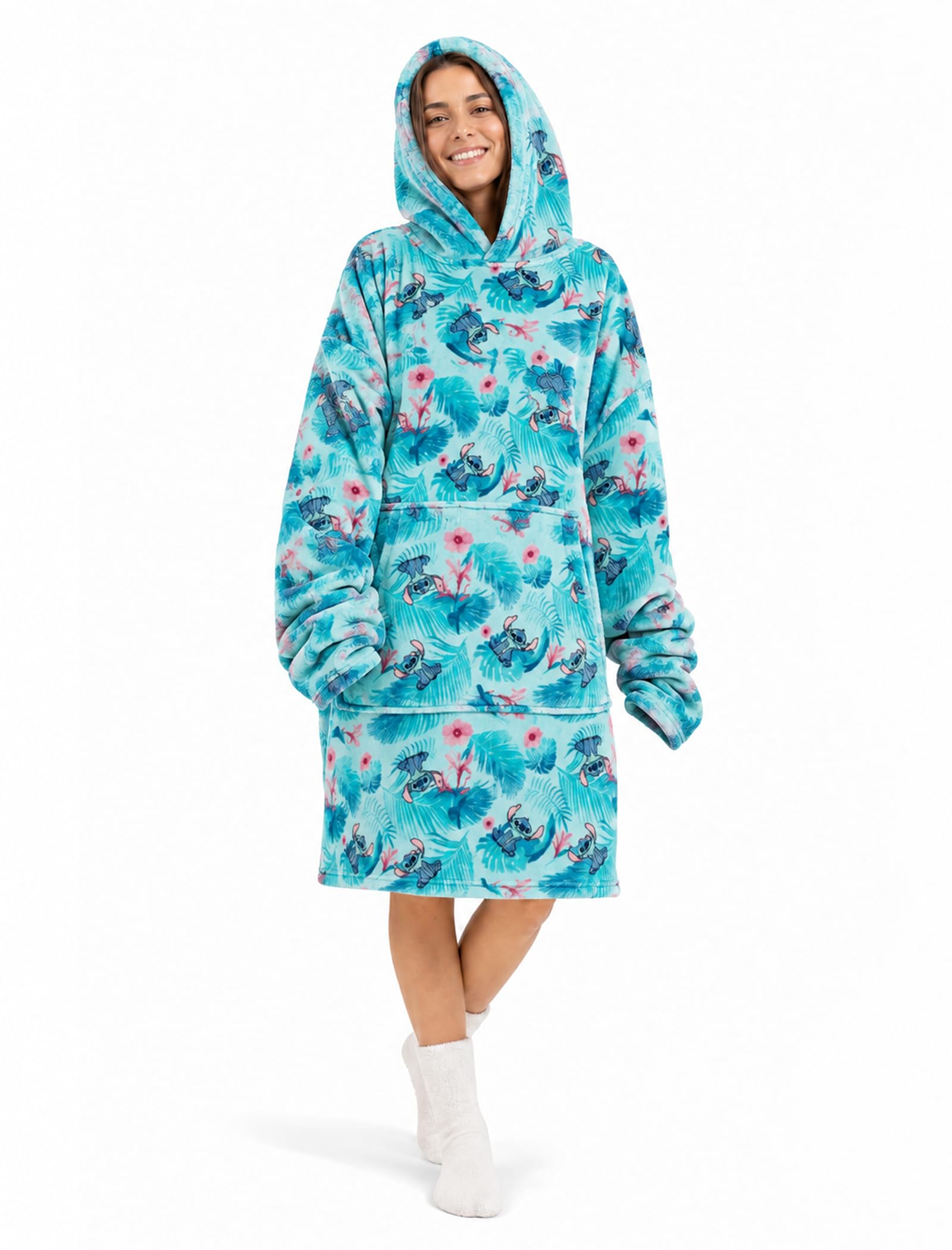 Jay Franco Adult's Disney Lilo & Stitch Throw Blanket, Multi, 86x97 — image 1