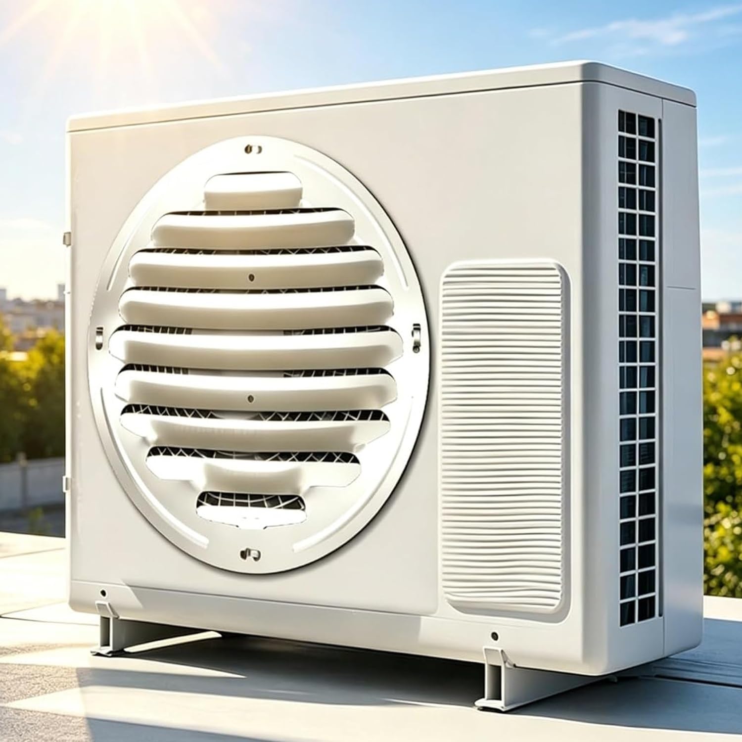 AC Unit Cover Air Conditioner Deflector, Stainless Steel Heat Shield