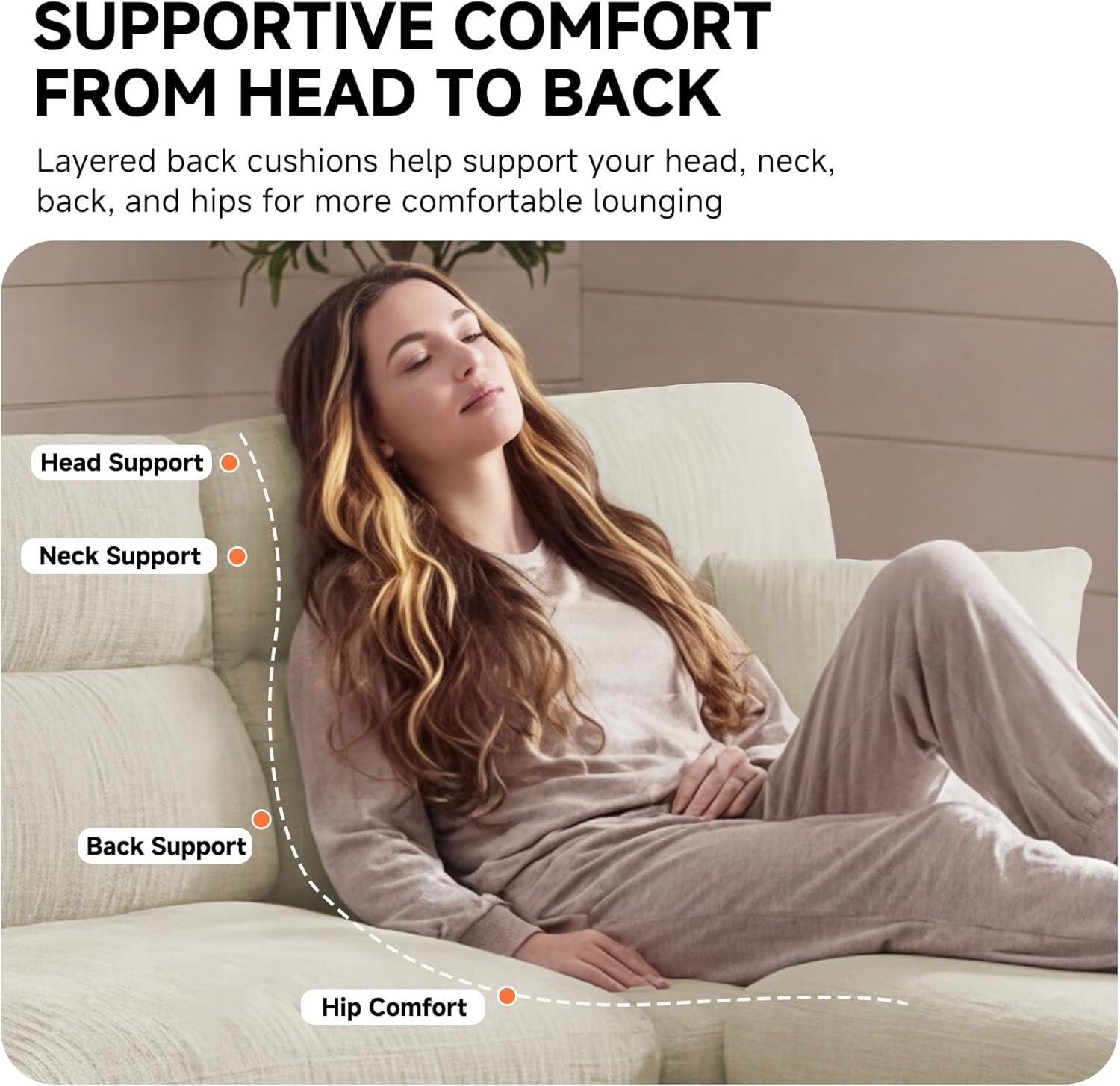 110" Sectional Couches Boneless Modular Sofa for Living Room with Ottoman, L-Shaped Couch Sofa Bed, Corduroy Deep Seat Couch, No Assembly Required, Layered Back Cushions, Slate Gray