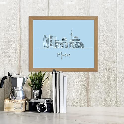 Vista 164 de TJ Originals - Barcelona, Madrid y España vistas de la ciudad, arte de pared ilustrado a mano, decoración de pared de sala de estar - Pósteres