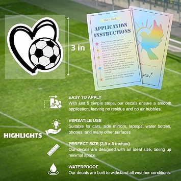 2 PCS Soccer Stickers, Retro Soccer Decal Stickers, World Cup Party Favors, World Cup 2026 Vinyl Stickers, Soccer Water Bottle Stickers (0103)