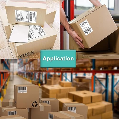 Miniatura 7 de NineLeaf (6 rollos, 1080 etiquetas) compatibles con Brother DK1247 DK-1247 de 4.07 x 6.4 pulgadas (4.055 x 6.457 in) de papel blanco grande