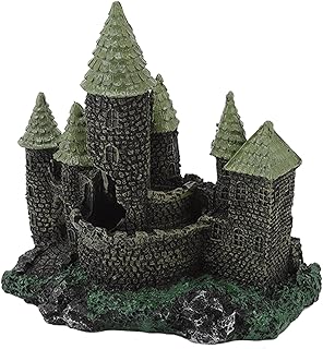 Decorações de castelo de resina de aquário, ornamentos de castelo de aquário de peixes, ornamento de castelo de caverna de castelo, abrigo de castelo de peixes para aquário