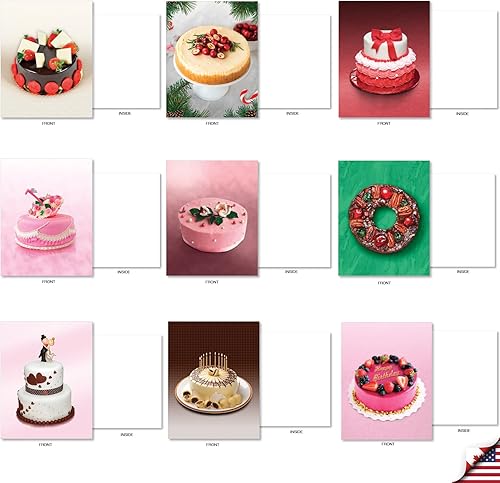 Miniatura 3 de The Best Card Company - Juego de 36 tarjetas de notas en blanco surtidas de 4 x 5.12 pulgadas con sobres (36 diseños, 1 cada uno) Paquete variado de