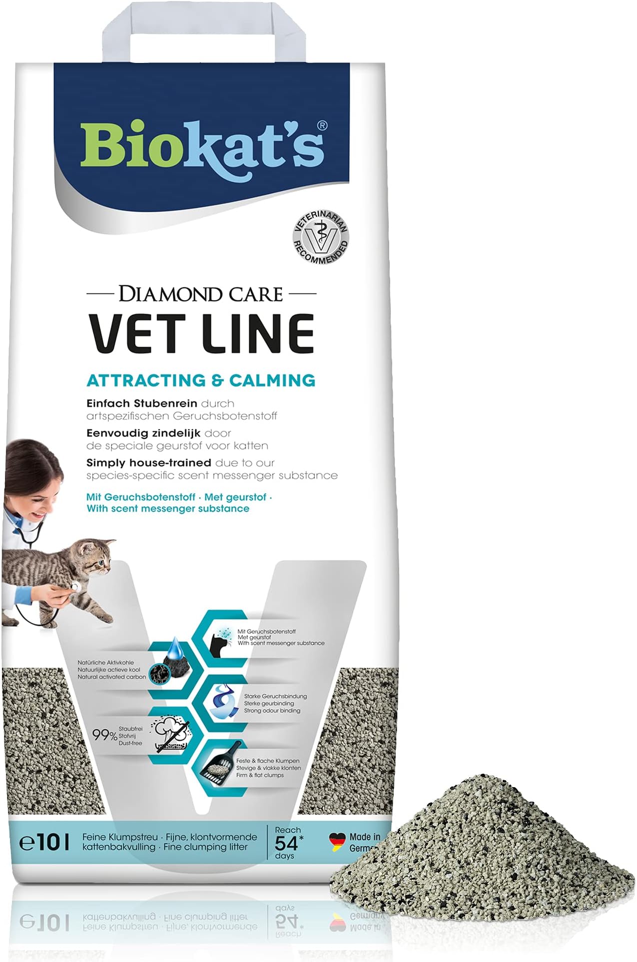 Biokatʼs Diamond Care VET LINE Attracting & Calming Fine cat litter