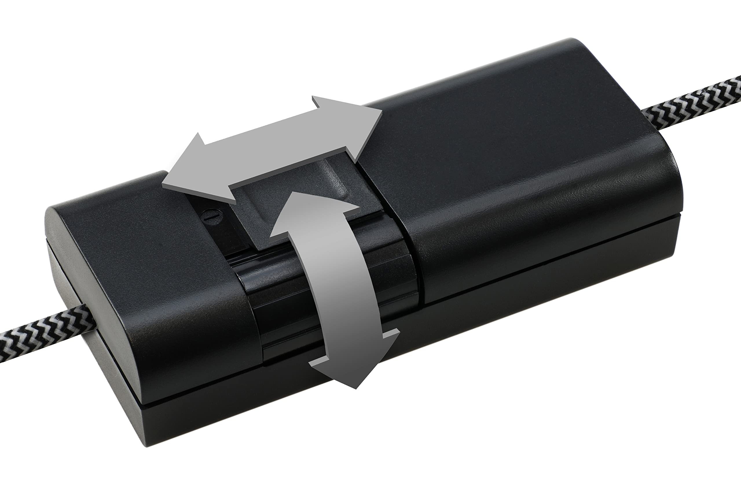 Ehmann 2120x0700 Schnurdimmer T21.07 schwarz, Phasenanschnitt, 230V, 50Hz, Leistung: LED 3-35W, 7-110W/VA
