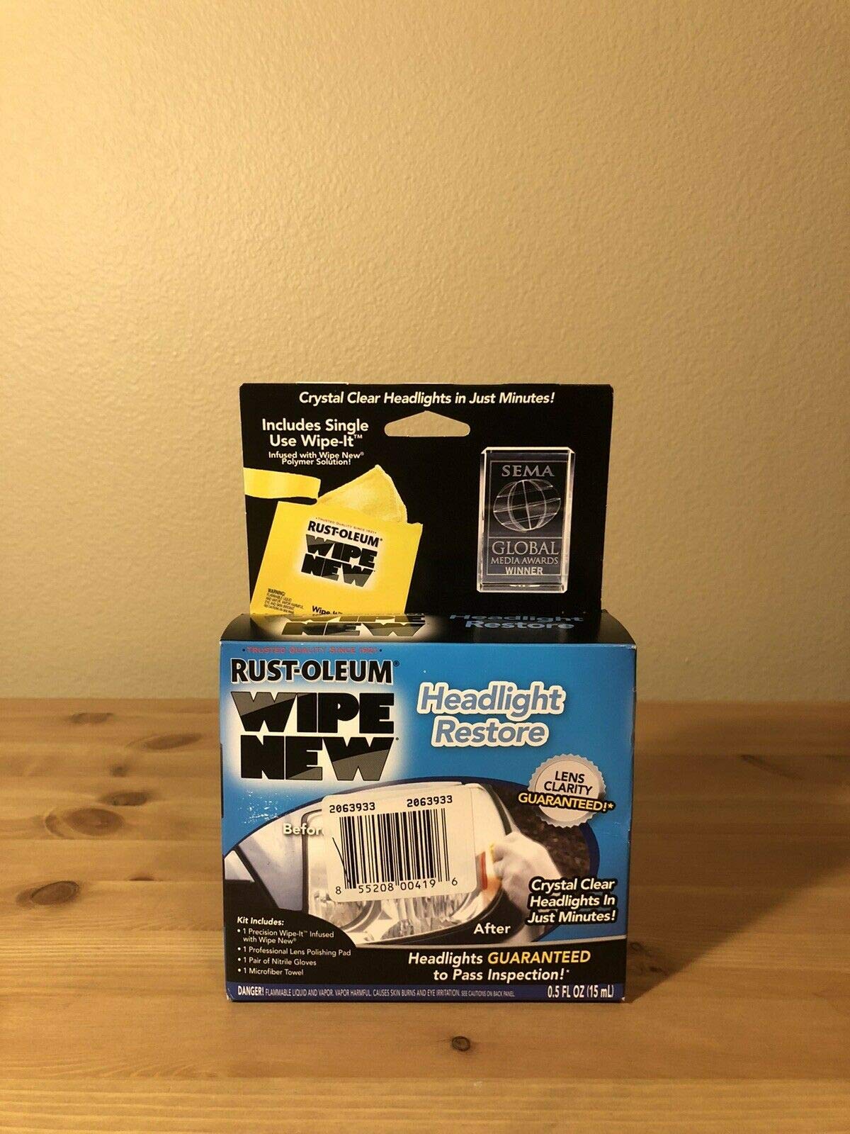 Rustoleum HDLCAL .34 Fluid Oz Wipe New Headlight Restore Kit