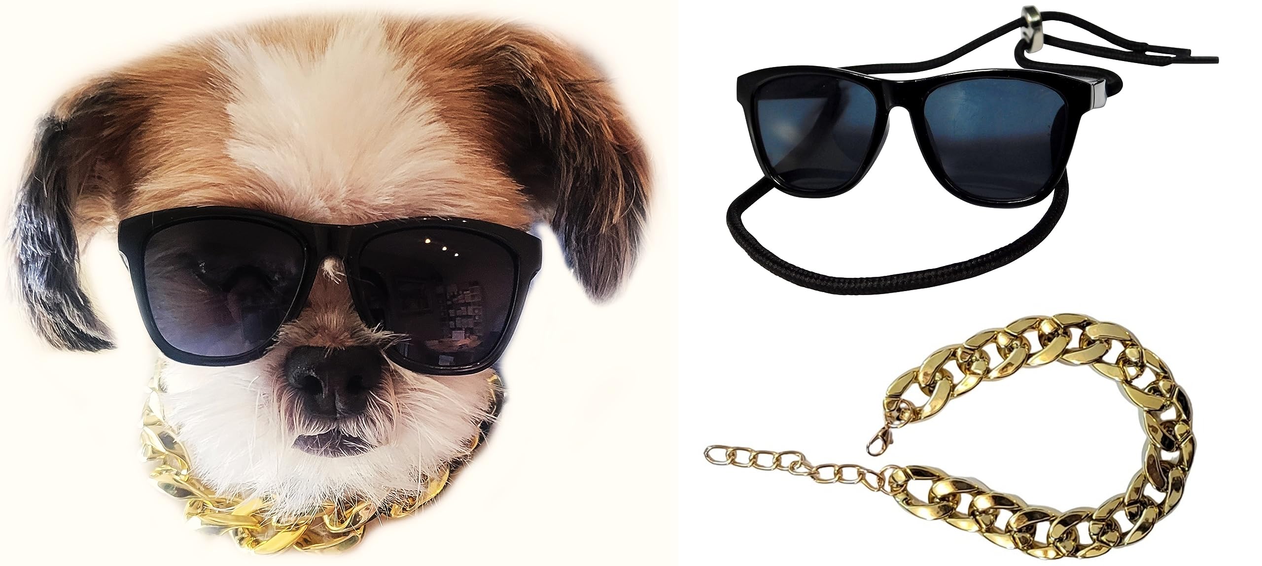 Lunettes de soleil pour chien petite race lunettes noires animaux de moins de 6.8kg accessoires