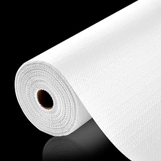ALIUNI Non-Slip Drawer Shelf Liner White 12x120in - Non-Adhesive Waterproof Washable Cabinet Mats for Kitchen Bathroom