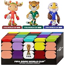 Sanyetral FIFA World Cup 2026 3 Pieces Mascot Figures for Adults Multicoloured Includes Clutch Zayu Maple Base Set-B 9 cm