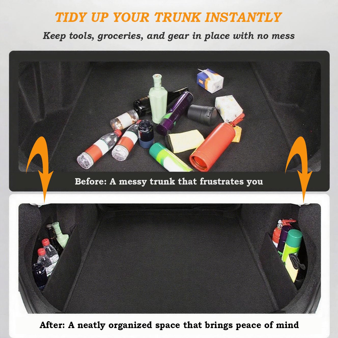2 Stück Kofferraum Seitenverkleidung für Hyundai Tucson L 2021 2022 2023 2024 2025, Auto Kofferraum Organizer, Trennwand & Teiler, Zusätzlicher Stauraum, Schnelle Montage
