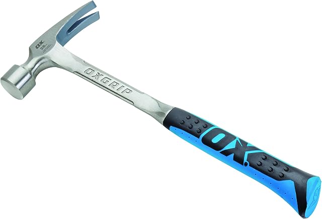OX OX-P082328 - Straight Claw Framing Hammer with Smooth Face  28 Oz