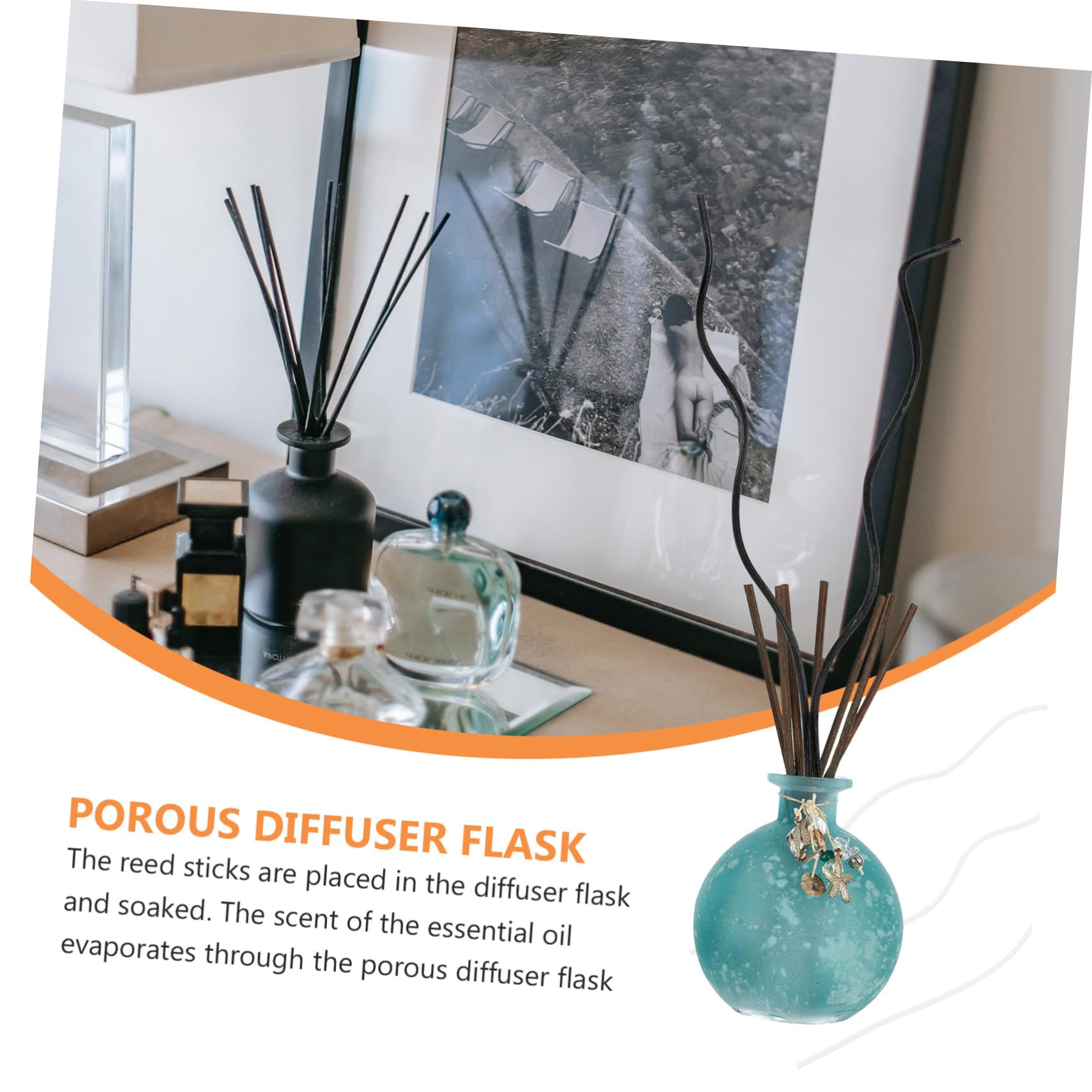 MAGICLULU 120stücke Rattan Diffuser Sticks Für Ätherische Öle Schwarze Duftstäbchen Für Zuhause Büro Und Spa Für Duftöle Leicht Zu Ersetzen Verwenden