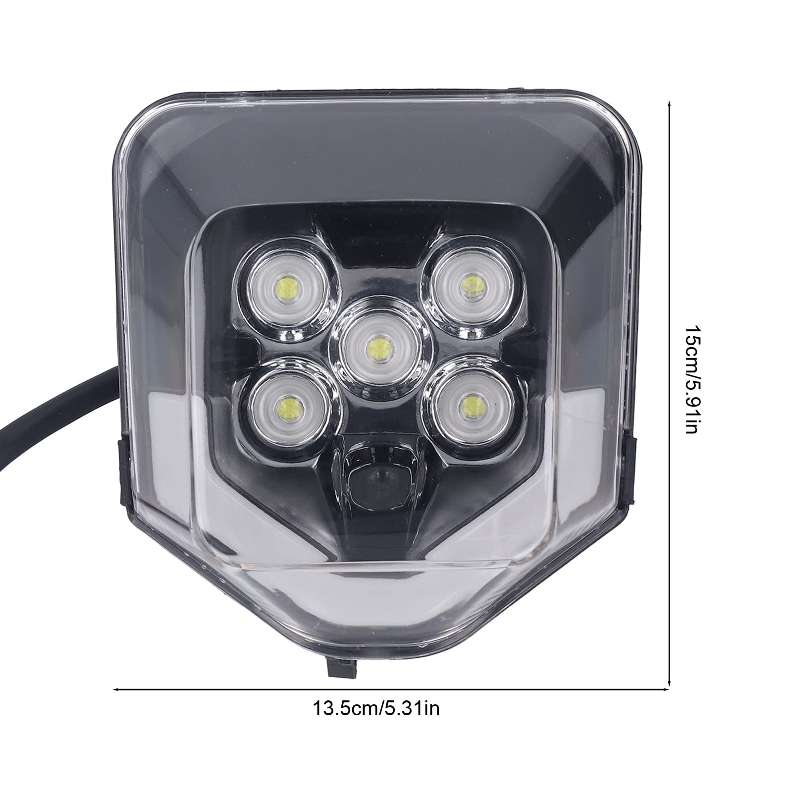 EBTOOLS Faro per Moto ABS Faro per Moto LED 35W Sostituzione della Luce di Guida per Motocicletta Impermeabile Ad Alta luminosità per Husqvarna TE FC TC