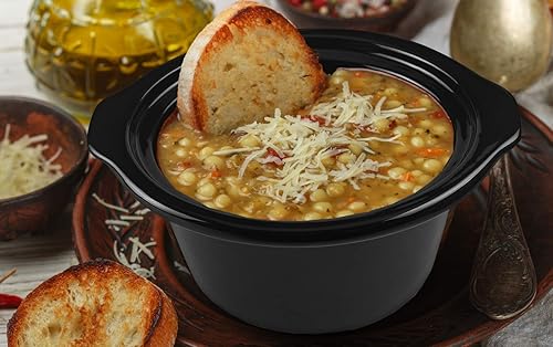 Miniatura 5 de Courant Mini olla de cocción lenta, con opciones fáciles, olla apta para lavavajillas, 1.6 cuartos de galón, acero inoxidable