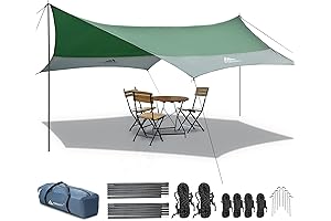 Forceatt Camping Tarp with Poles: Waterproof Outdoor Shelter for All Adventures