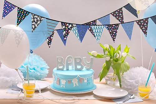 Miniatura 2 de Cartel de cumpleaños espacial para niños, decoración de fiesta de cumpleaños temática de planeta para interiores y exteriores, banderín del espacio