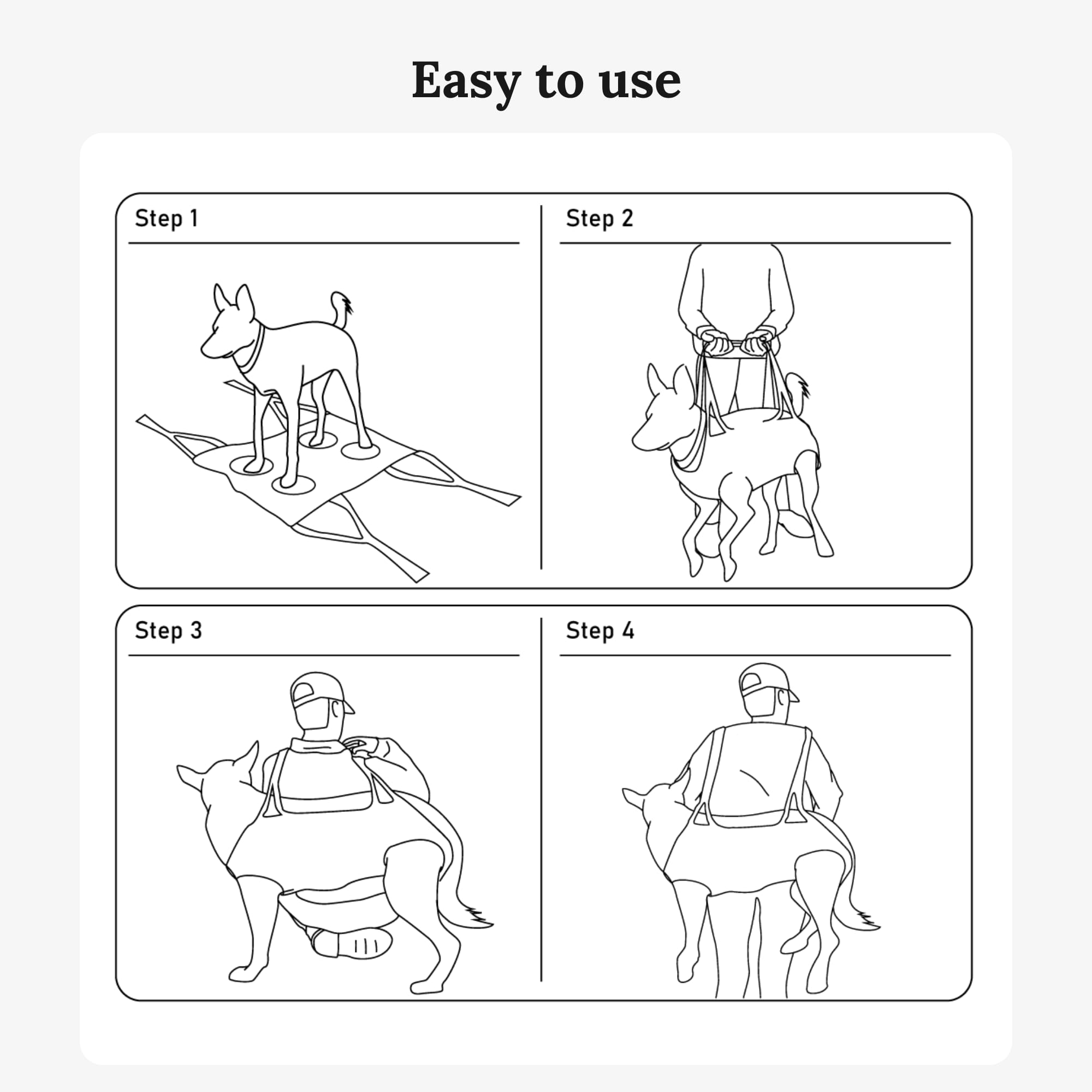 Mochila portabebés para perros – Mochila de emergencia para senderismo o bolsa de transporte para perros en la vida cotidiana en las escaleras – Pequeña, ligera, resistente, de alta