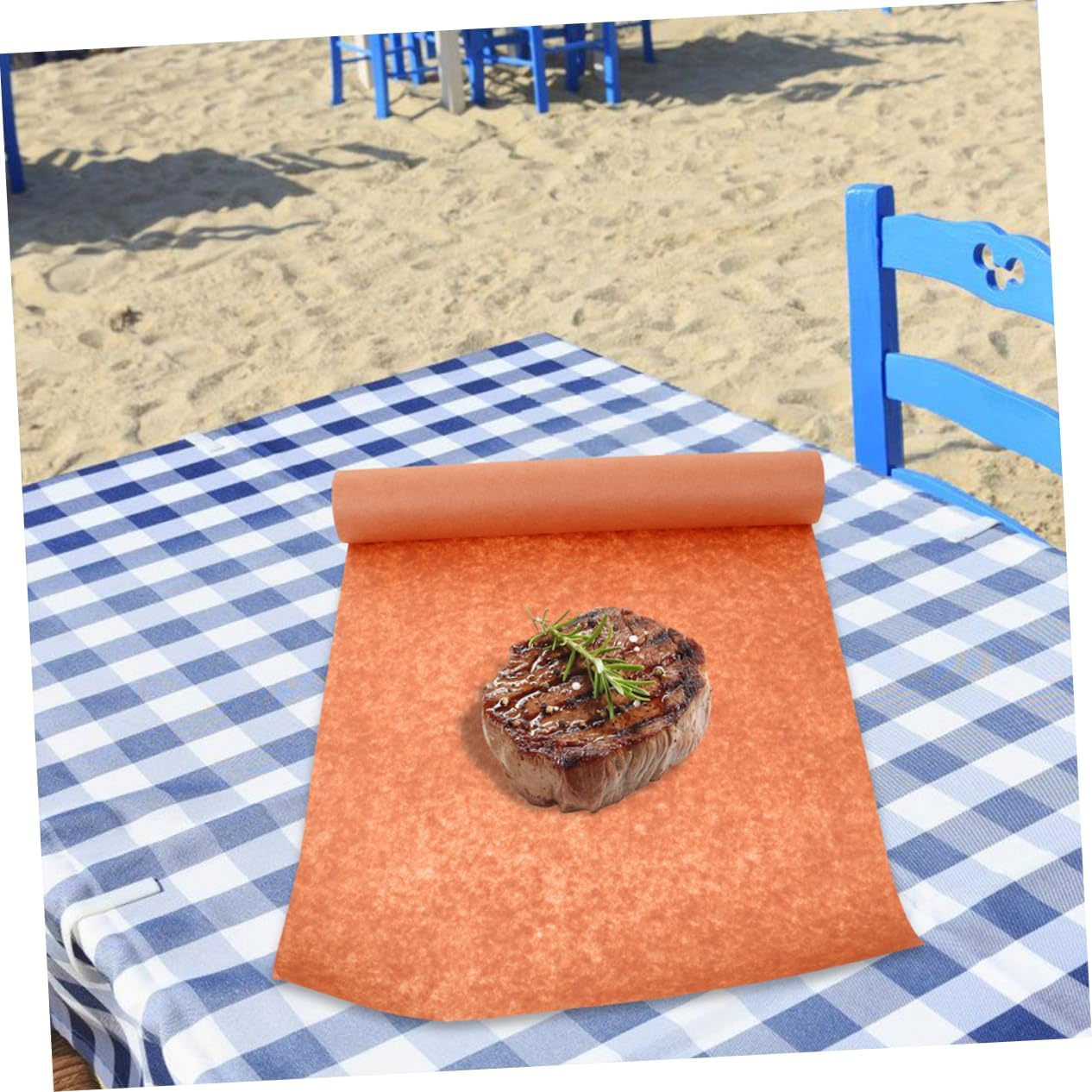 Natural Kraft Paper Roll for Smoking Meat, Non-stick Grill