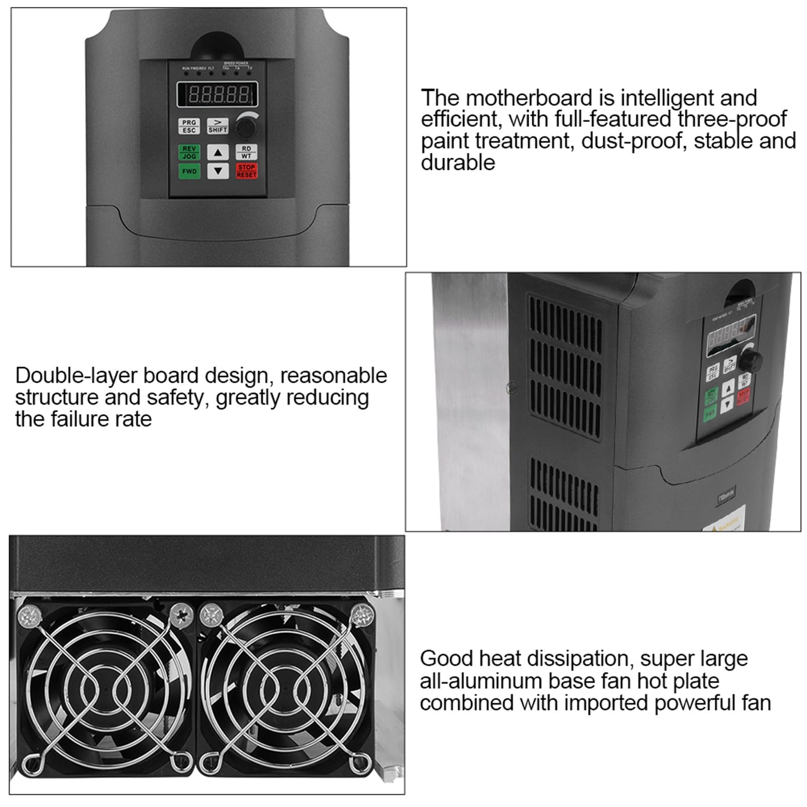 Convertitore di frequenza 7,5 kW 380 V trifase in uscita 220V monofase, variatore di velocità motore elettrico industriale per pompe e compressori