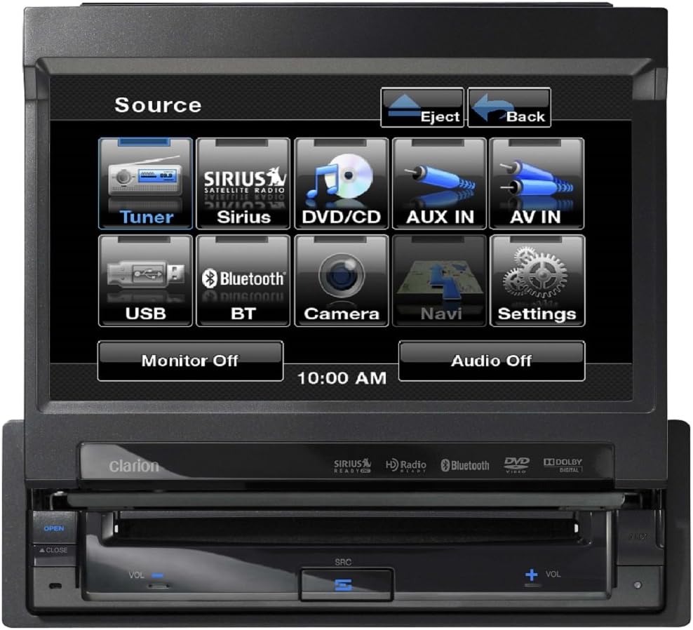 Clarion VZ401 7-Inch In-Dash Single-Din Touchscreen DVD/CD/MP3/USB Receiver with Bluetooth (Discontinued by Manufacturer)