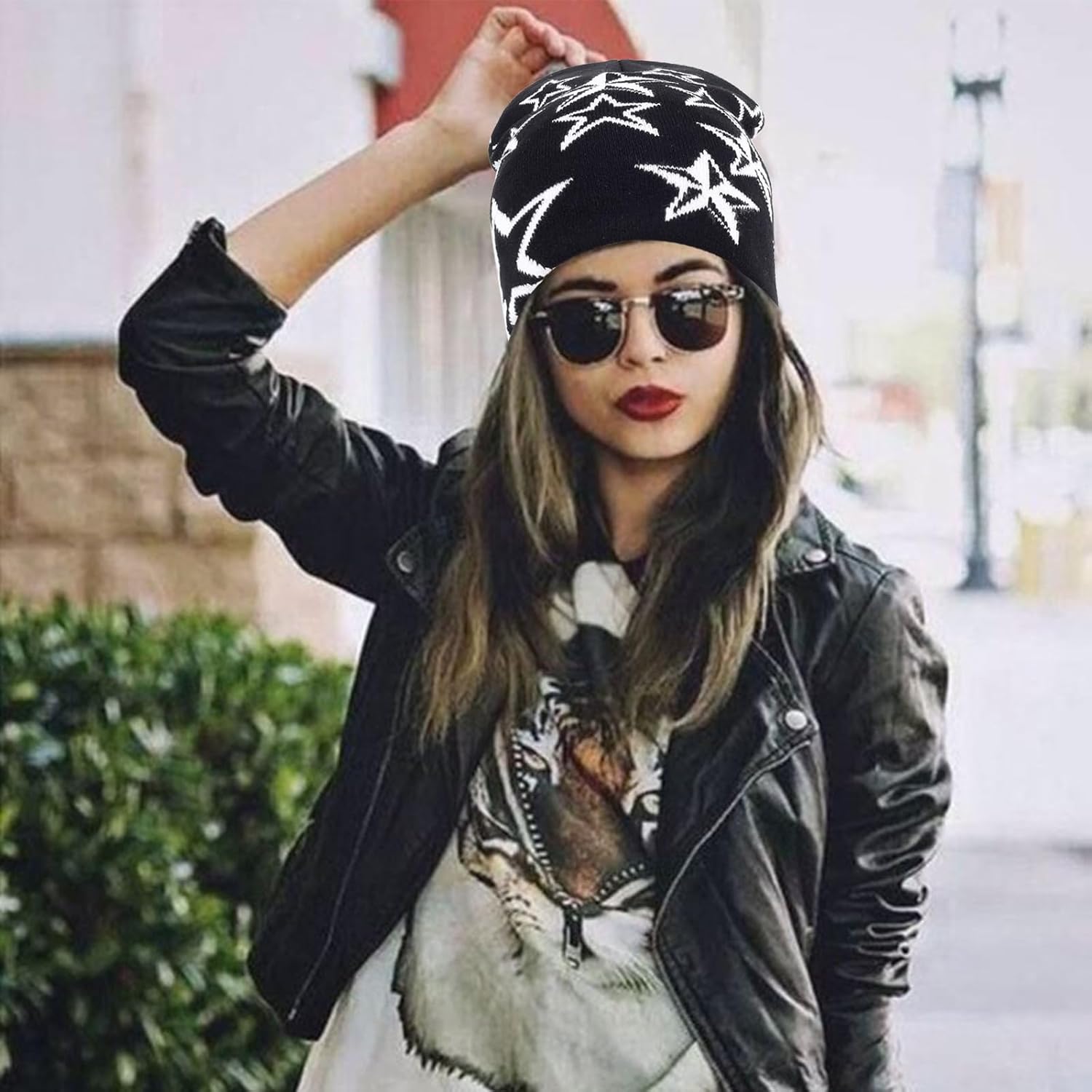 4Pcs Y2k Beanie Winter Knitted Graphic Beanie Warm Y2k Hat for Women Men - Image 5