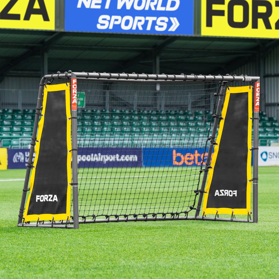 FORZA Steel42 Goal Rebounder Net Kit – Football Training Aid with Durable Double-Sided Net & Side Sheets for Solo Practice & Team Drills - GOAL NOT INCLUDED (6ft x 4ft)