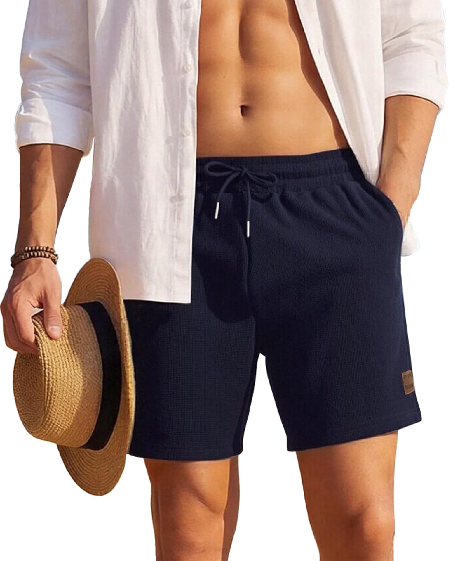 Arjen Kroos Kurze Hose mit Reißverschlusstaschen Herren - Shorts Herren Sommer mit 3 Taschen - Atmungsaktive Sport Herren-Shorts