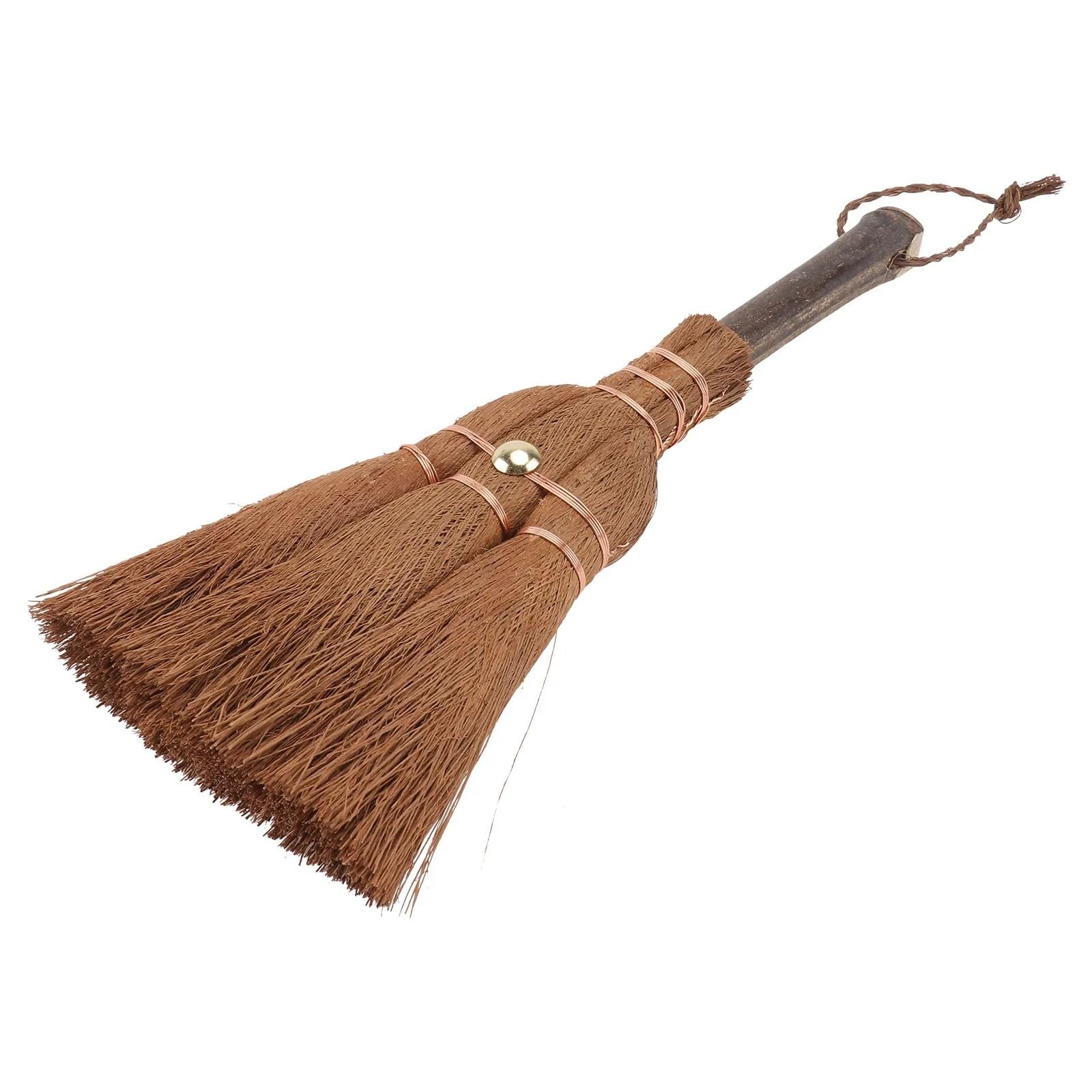 Palm Broom 1Pcs Mini Brown Palm Broom Material Small Handy Lightweight Household Cleaning Tool