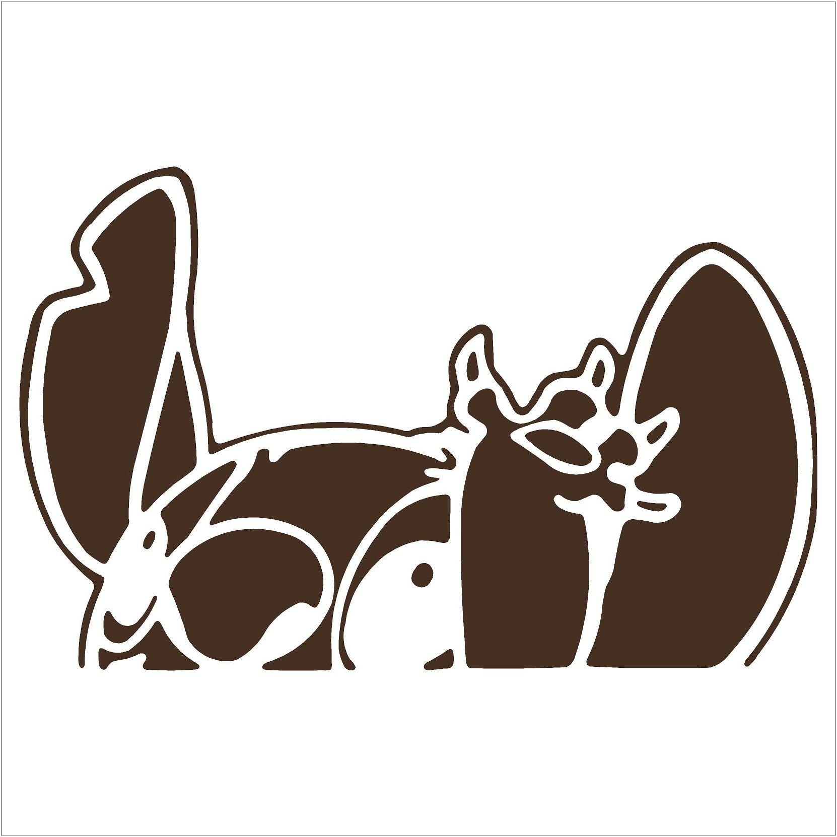 Stitch Waving Hello Car Window Truck Vinyl Decal Sticker (9.5", Brown)