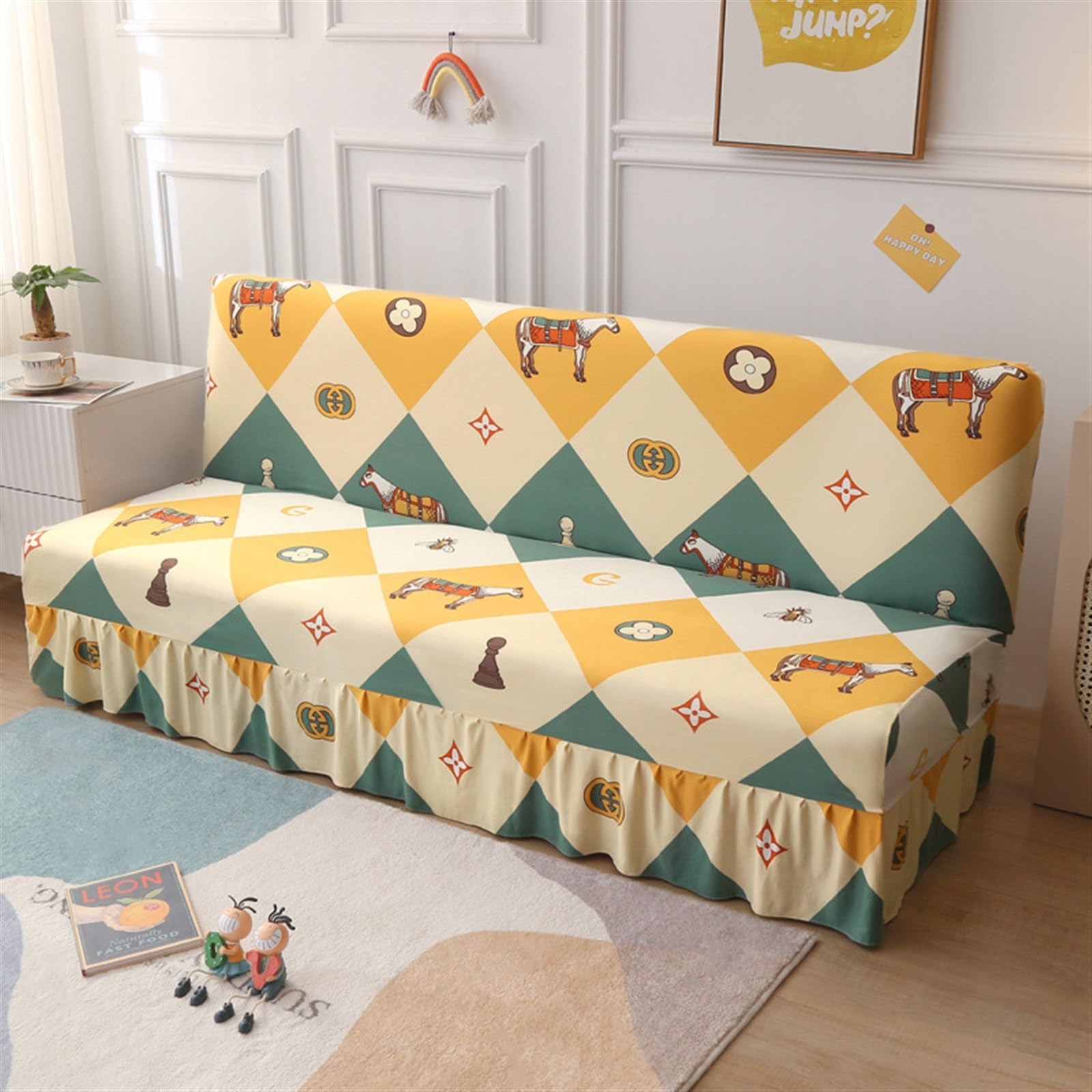 Housse de canapé-lit lavable pour protéger et rénover un clic-clac usé