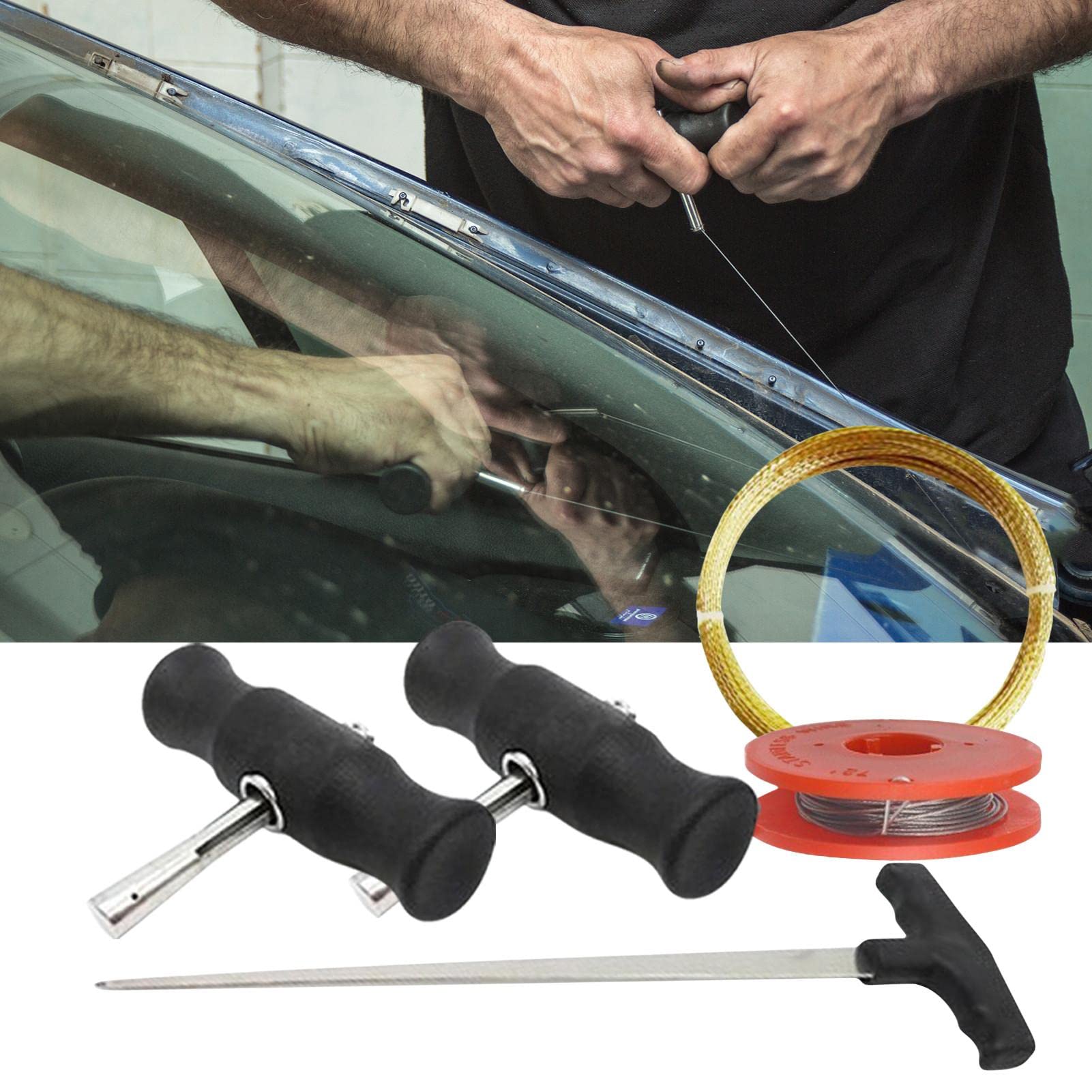 Keptfeet Kit rimozione Parabrezza,5 Strumenti per la rimozione del Parabrezza - Kit di Strumenti per la rimozione del Parabrezza 'Auto, Strumenti per Ritaglio del Parabrezza Automatico