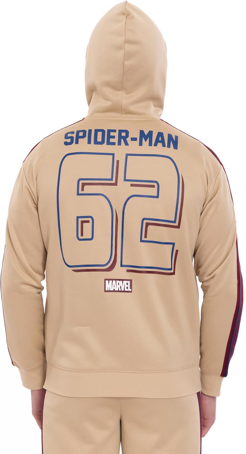 Marvel Zip Up Athletic Track Hoodie Adult Sizes (X-Small - 2XL)