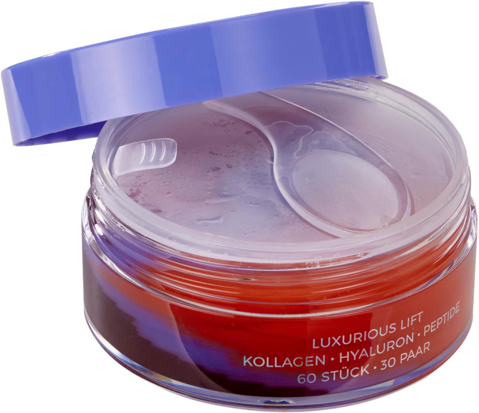Luxurious Lift Eye Tripad Mask - Hydrogel Eye Pads with Peptides, Hyaluronic Acid & Collagen - Intensive Moisture & Smoothing Eye Area - Vegan - Pack of 60 in a Jar