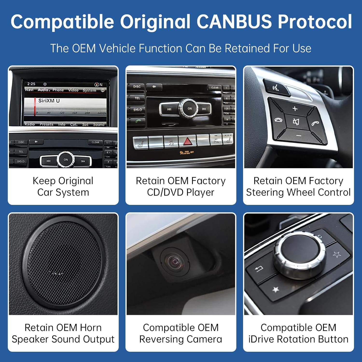 Road Top 12.3" Ultra-Narrow CarPlay Screen for Mercedes-Benz ML GL W166 X166 2012-2015 Year with NTG4.5/4.7 System, Wireless CarPlay Android Auto, Linux Touchscreen Display Retrofit, Car Stereo