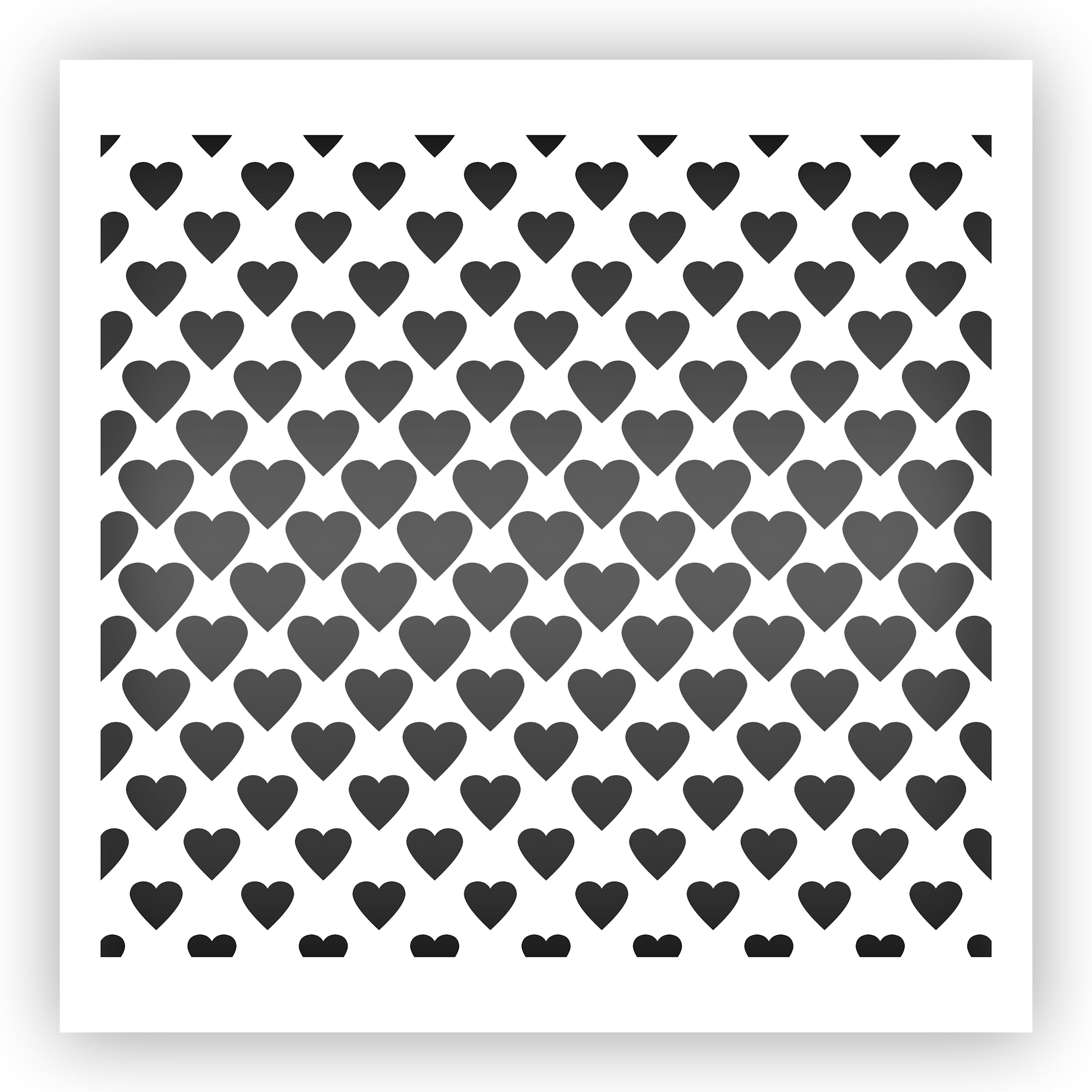 Heart Background #1 Stencil - Choose a Size - Laser-Cut Reusable Plastic