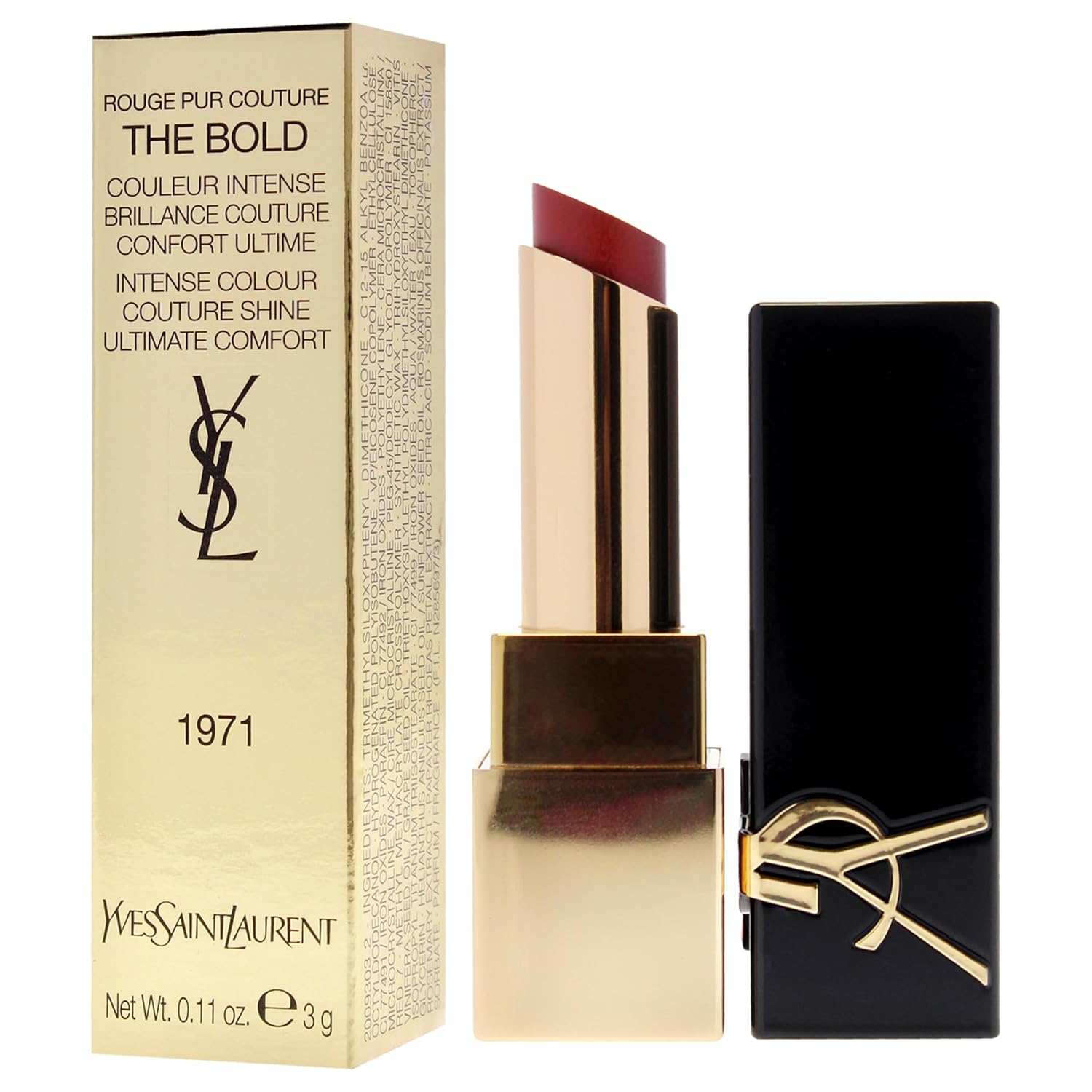 Rouge Pur Couture The Bold Lipstick - 1971 Rouge Provocation by Yves Saint Laurent for Women - 0.11 oz Lipstick