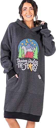 Lazy One Sudadera con capucha de gran tamaño, ropa de dormir