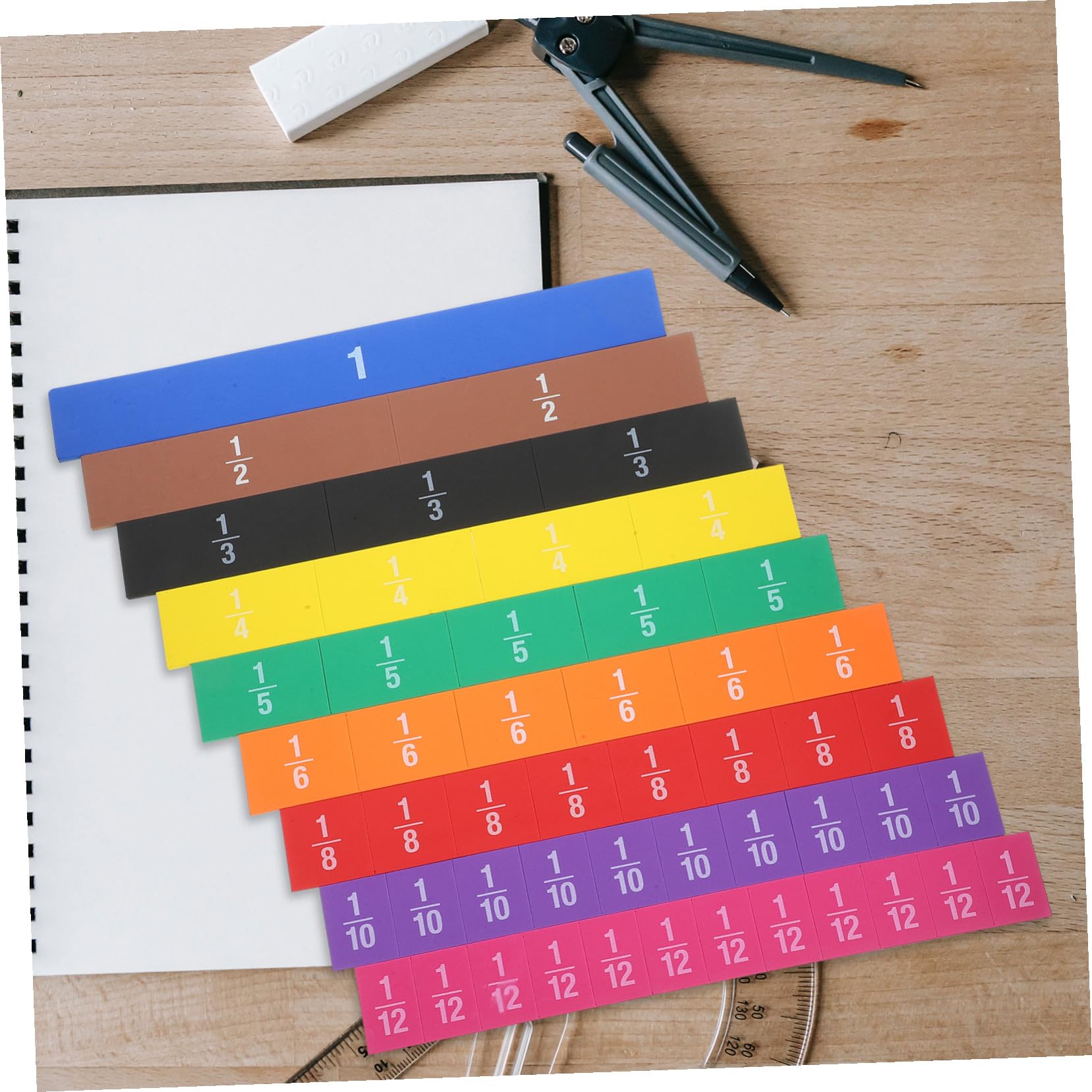 Tuile de Fraction Magnétique Eva, 1 Set, pour Élèves, Apprentissage