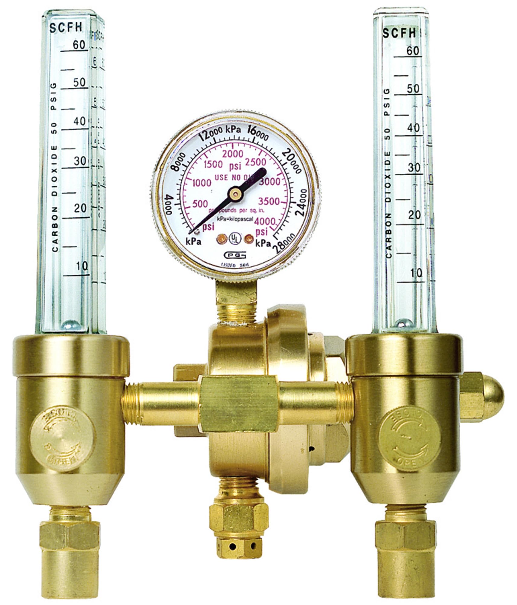 GW 33-196AR-60 Dual FLOWMETERS- AR/CO2- GCA580