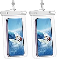 Vista 9 de Funda impermeable para teléfono, nuevo diseño de candado, funda impermeable para teléfono con cordón IPX8, bolsa seca impermeable universal